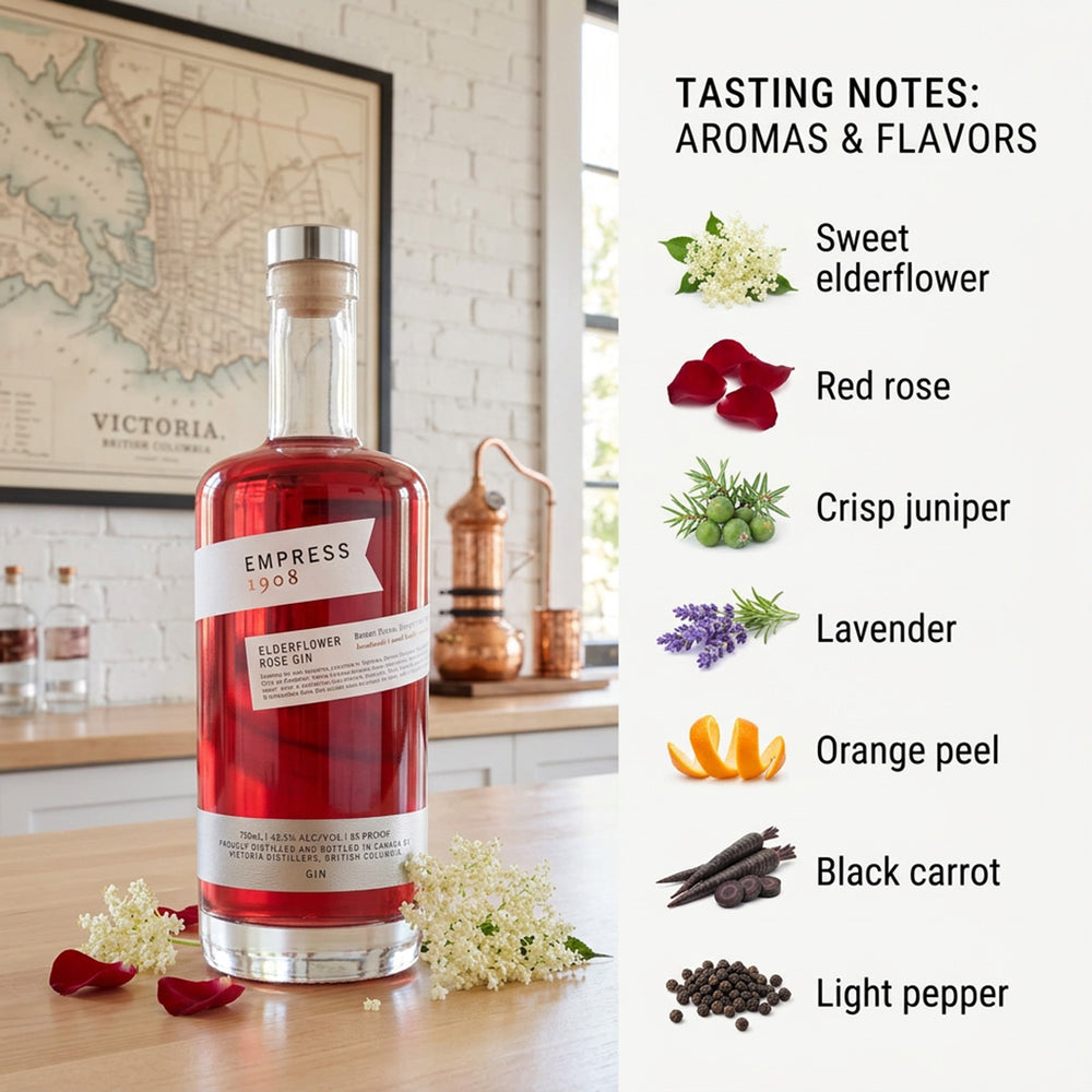 Empress 1908 Elderflower Rose Gin 