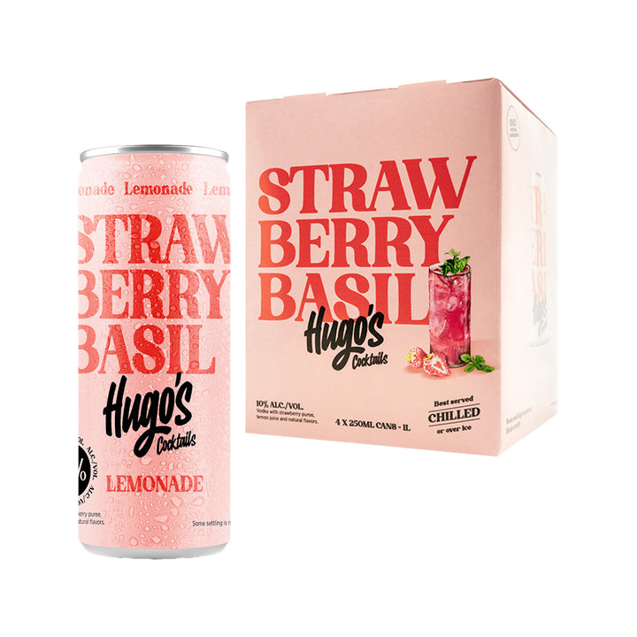 Hugo's Strawberry Basil Lemonade Cocktail