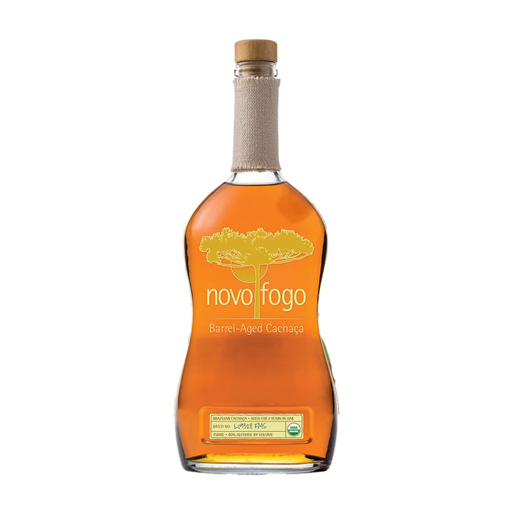 Novo Fogo bottle of rum on a white background