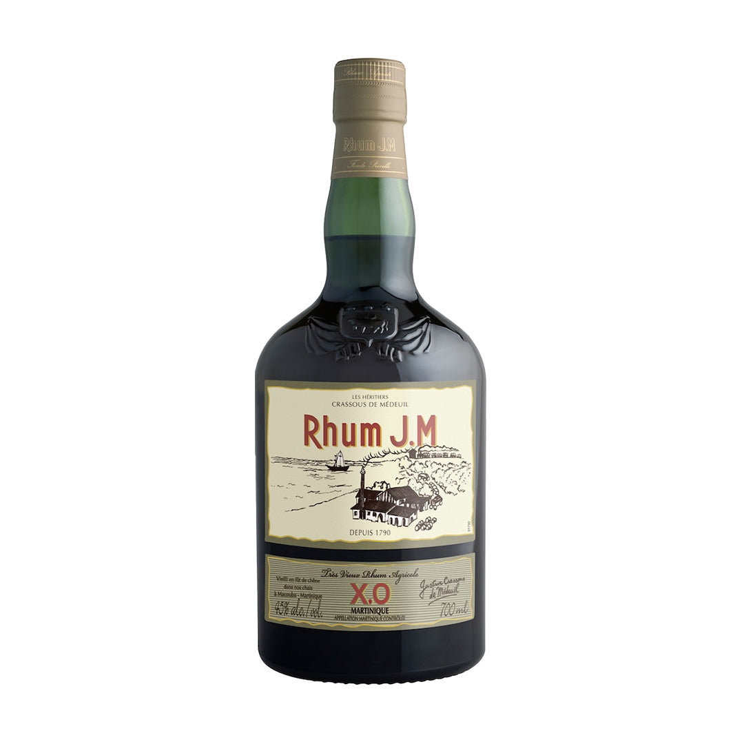 Rhum J.M. XO bottle on a white background